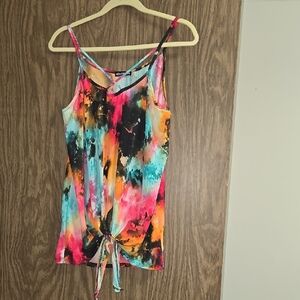 🎃 2/$3 🔥 Muticolor Tie Front Boutique Tank Top